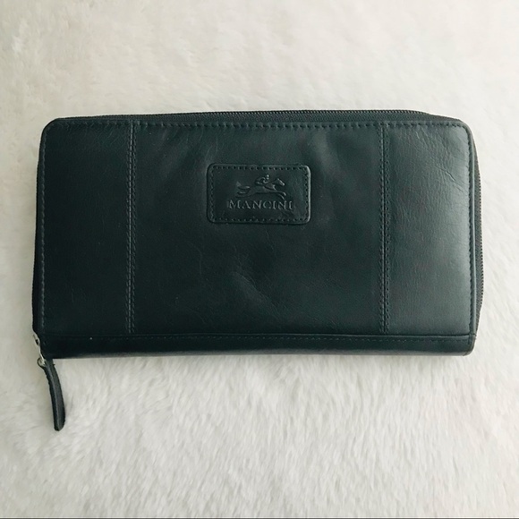 Mancini Leather Zip Wallet black RFID - Picture 1 of 13